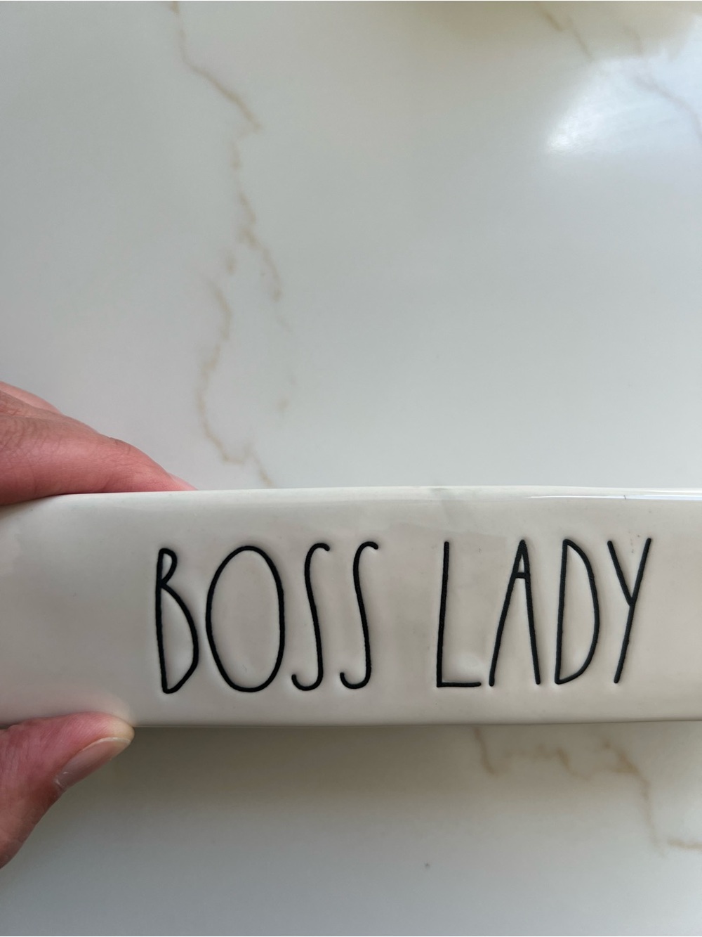 Rae Dunn- Ceramic desk sign “Boss Lady” - Picture 3 of 7